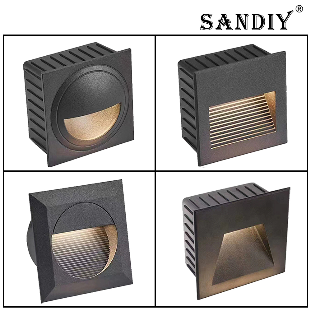 Outdoor Lighting Lux - SANDIY Recessed Outdoor Wall Sconce Lamps
