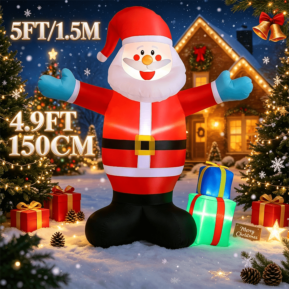 Xmas Outdoor Lighting Decorations - 5 Feet Tall Christmas Inflatable DIY