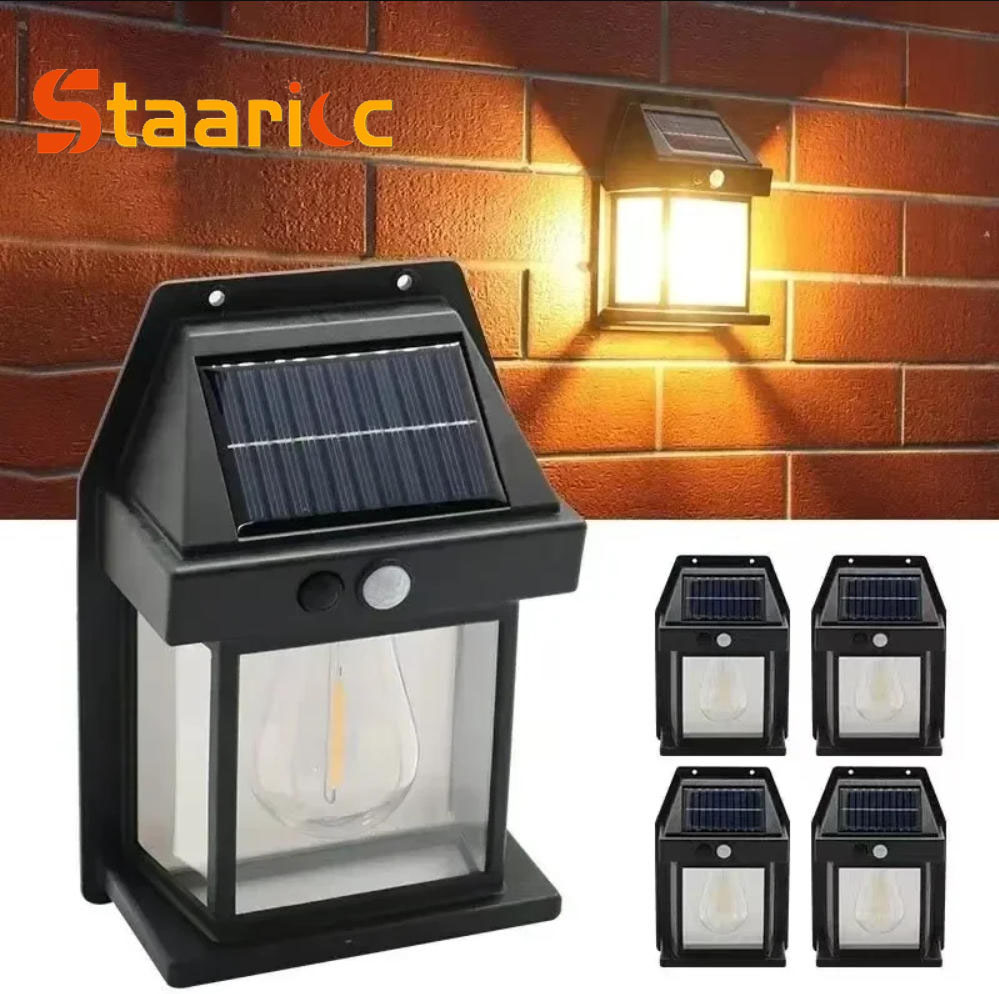 Outdoor Lighting Lux - Outdoor Solar Tungsten Wall Light with