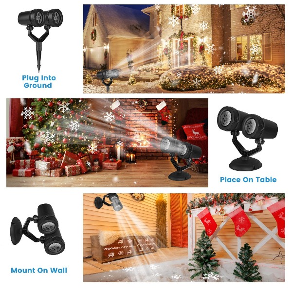 Christmas Snowflake Projector  - đánh giá và giá Xmas Outdoor Lighting Decorations