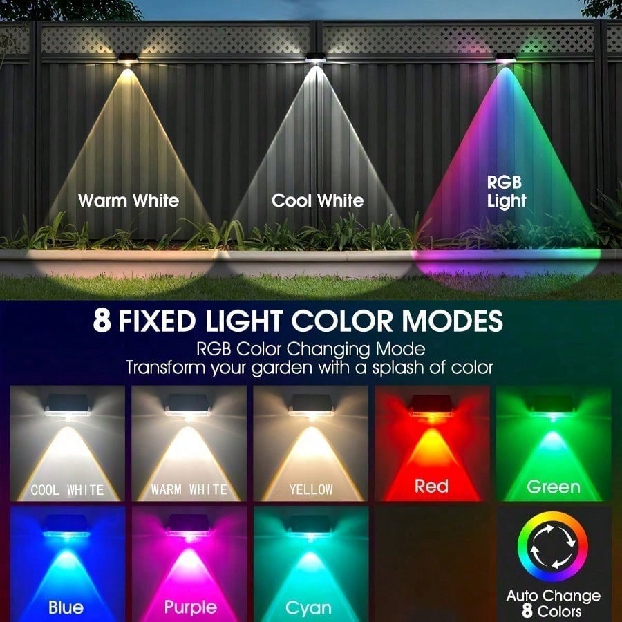 4 Pack Solar Fence Lights Outd - đánh giá và giá Color Changing Outdoor
