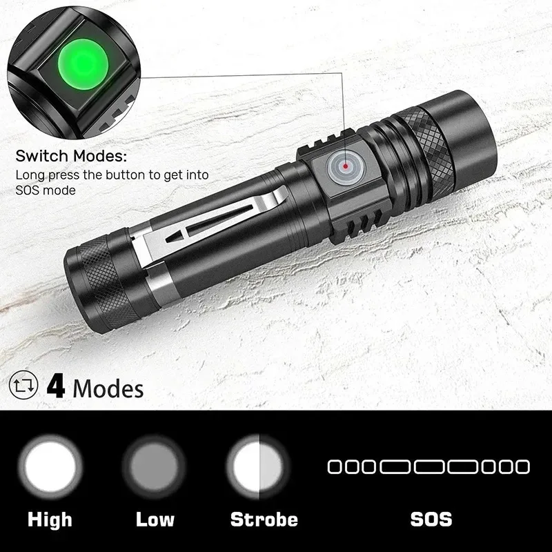 Rechargeable T6 Handheld Flash - đánh giá và giá Outdoor Lighting For Home