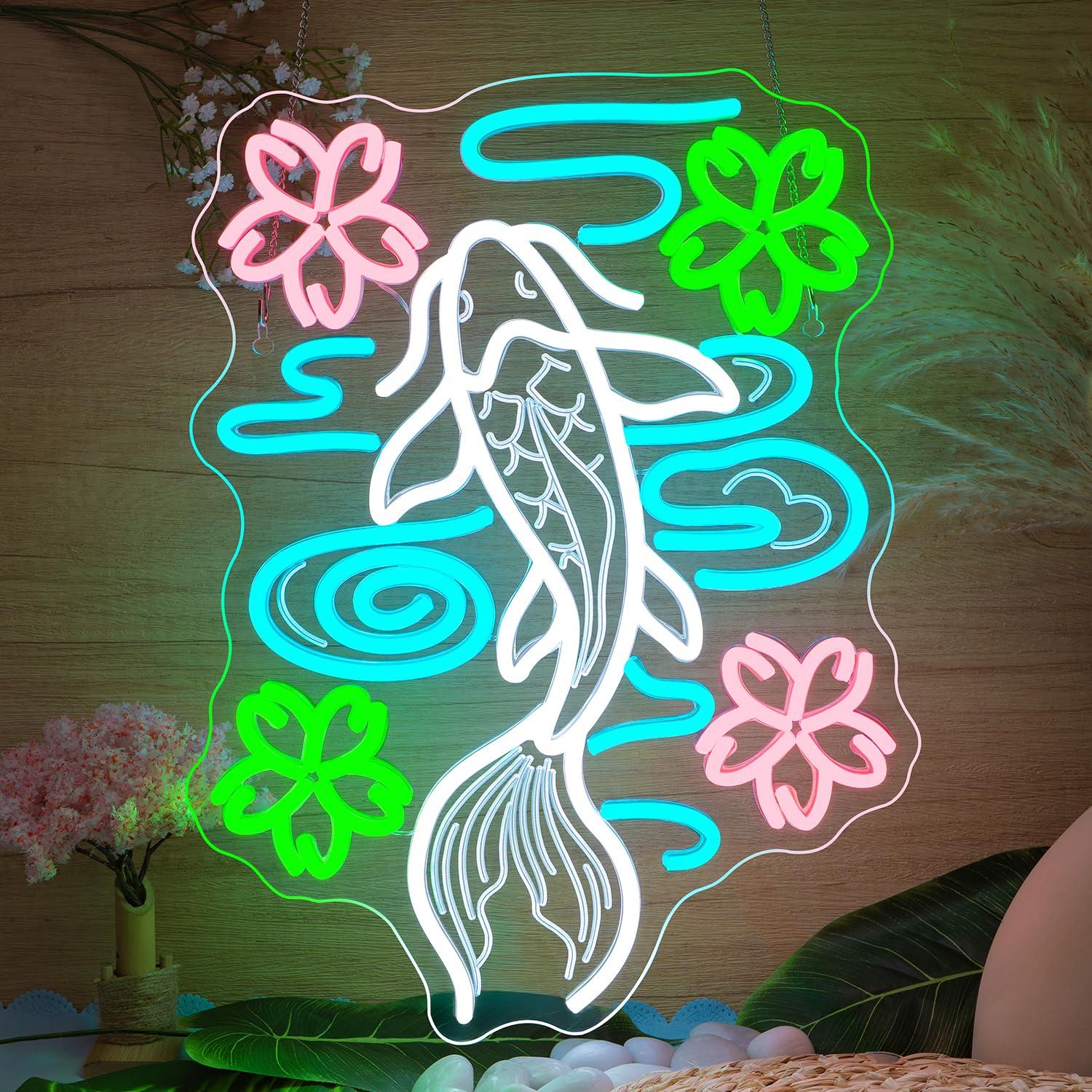 Koi Fish Neon Sign USB Dimmabl - đánh giá và giá Outdoor Lighting Restaurant