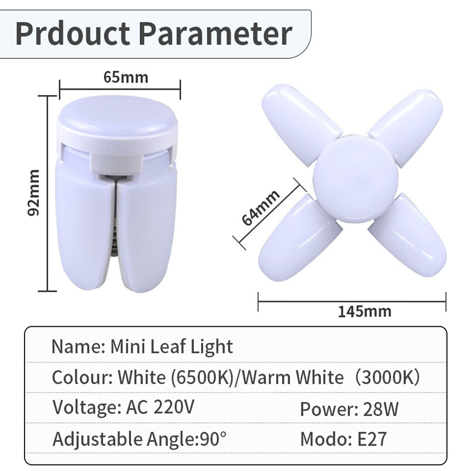 E27 Foldable Fan Shape LED Bul - đánh giá và giá Outdoor Lighting Warehouse