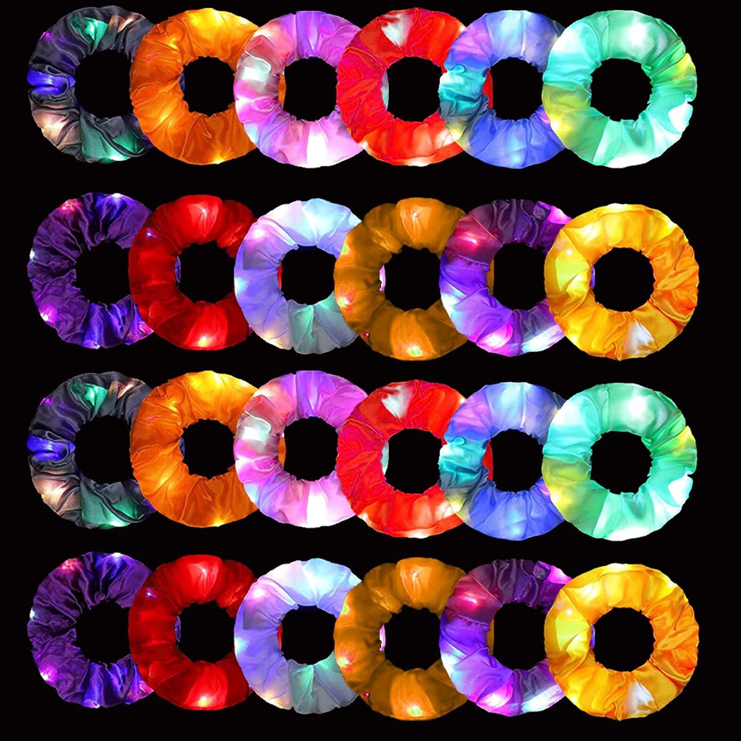 6pcs LED Scrunchies Hair Bands - đánh giá và giá Outdoor Lighting Ideas For Party