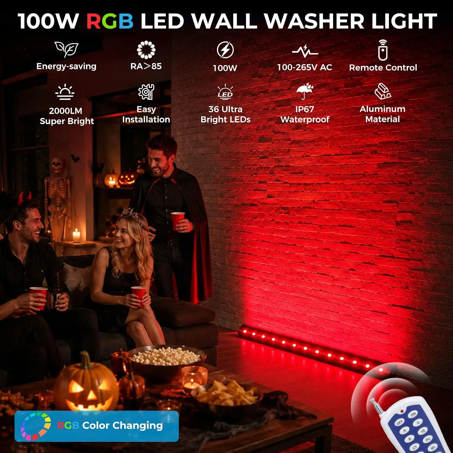 2Pack RGB Wall Washer Lights 1 - đánh giá và giá Color Changing Outdoor