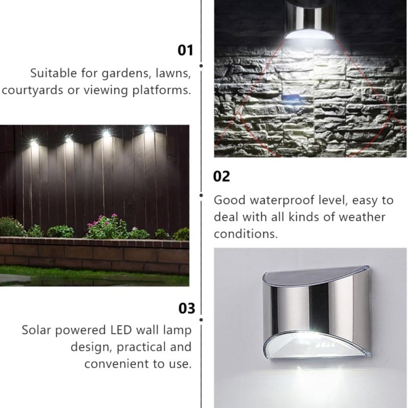 2Pcs Solar Garden Light Stainl - đánh giá và giá Outdoor Lighting Lux