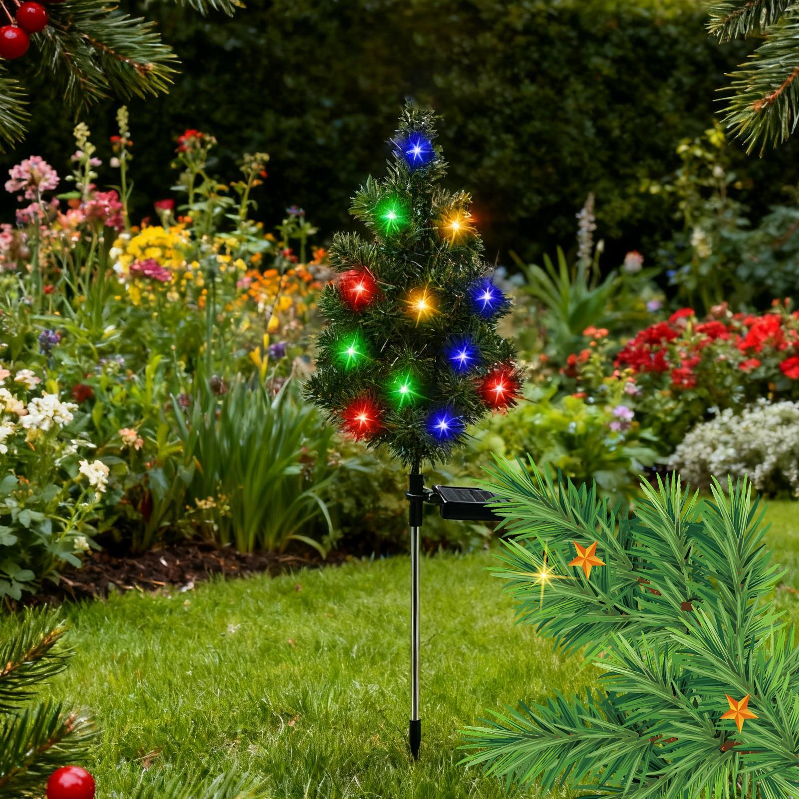 Solar Powered Christmas Tree O - đánh giá và giá Outdoor Lighting Driveway