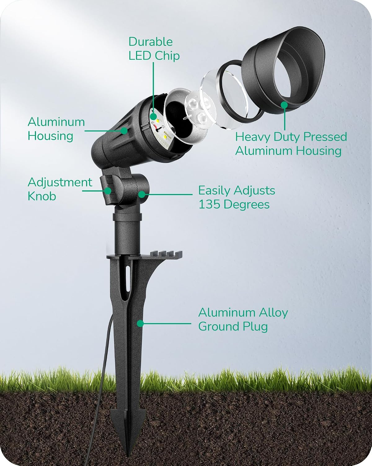 Low Voltage Spotlight Aluminum - đánh giá và giá Outdoor Lighting Voltage