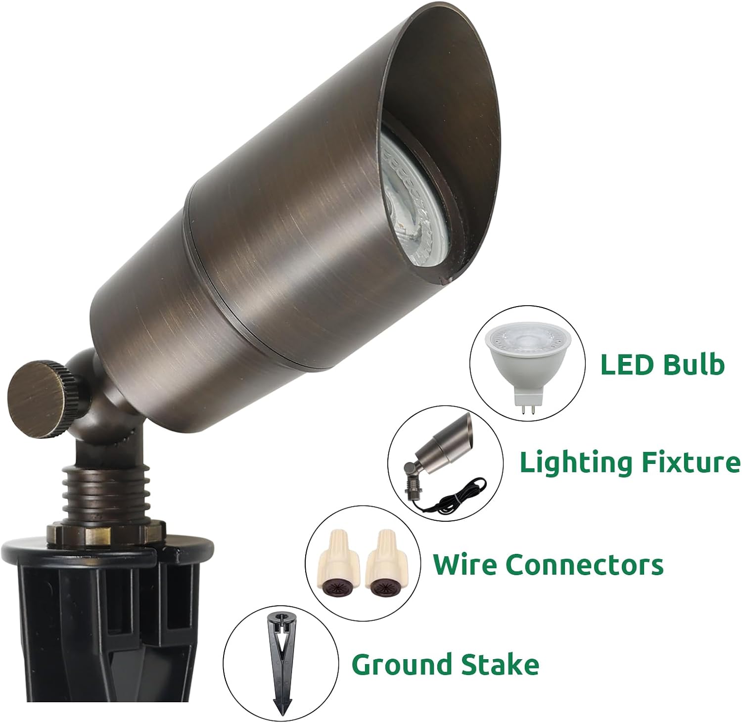 Solid Brass Landscape LED Spot - đánh giá và giá Outdoor Lighting Voltage