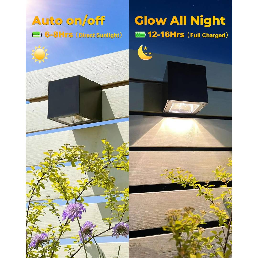 Outdoor Solar Wall Light Squar - đánh giá và giá Outdoor Lighting Sconce