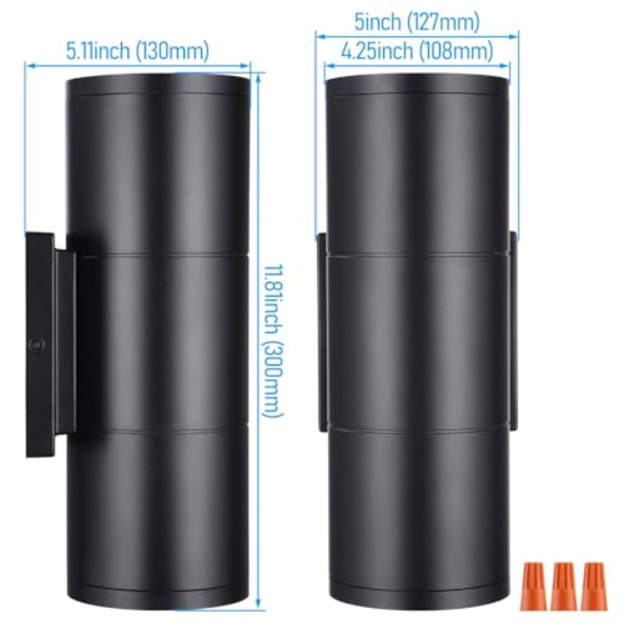 3000K LED Cylinder Up Down Wal - đánh giá và giá Outdoor Lighting Sconce