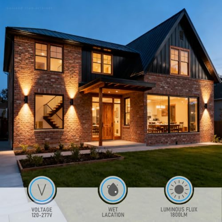 3000K LED Cylinder Up Down Wal - đánh giá và giá Outdoor Lighting Sconce