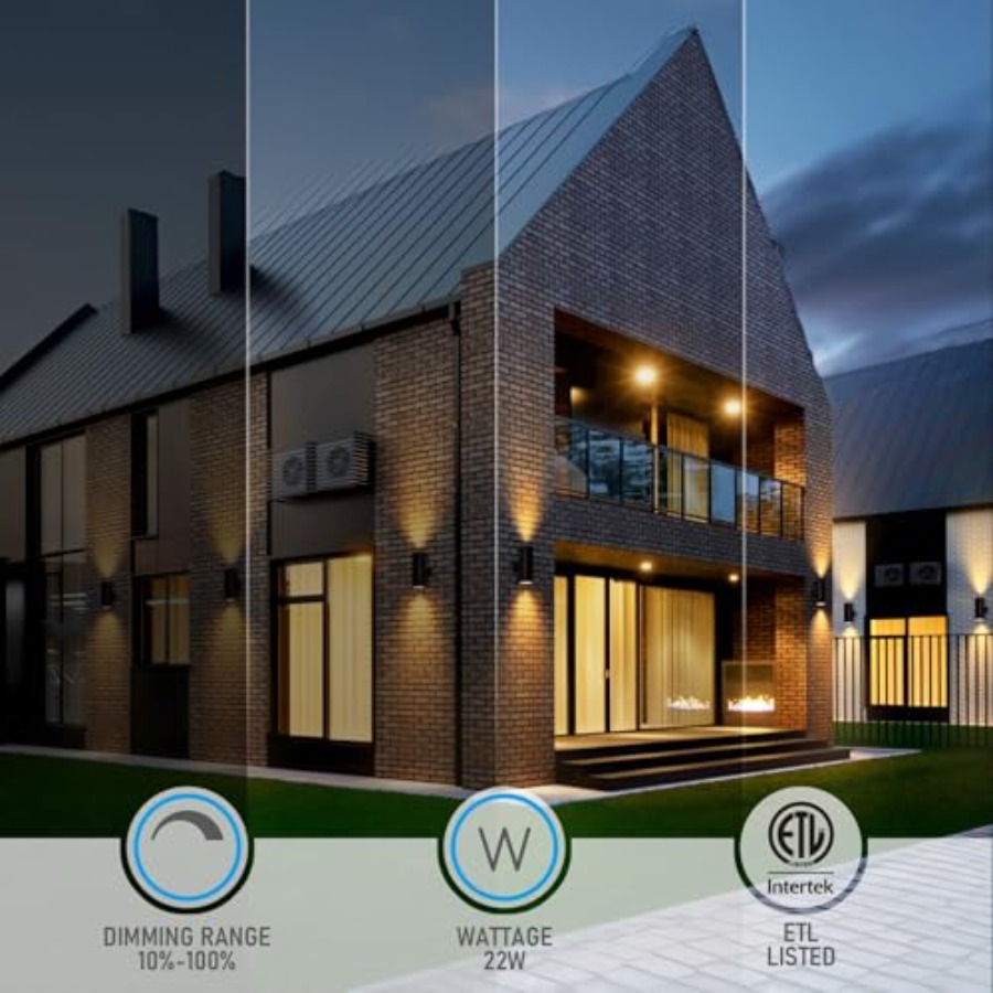 3000K LED Cylinder Up Down Wal - đánh giá và giá Outdoor Lighting Sconce