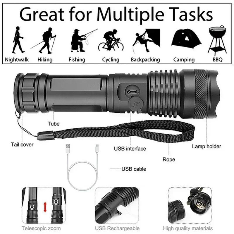High Power XHP70 Led Flashligh - đánh giá và giá Outdoor Lighting Ideas For Party
