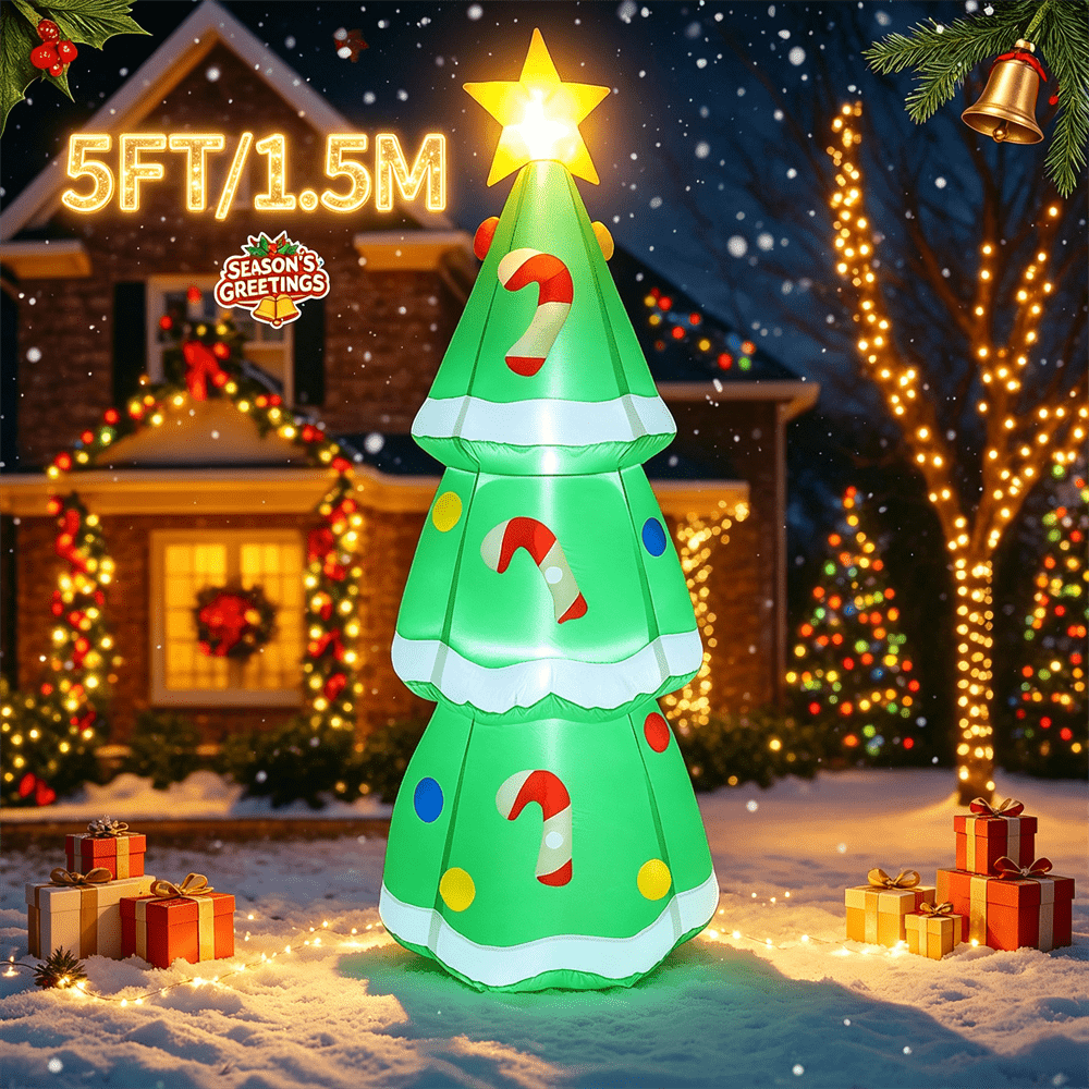 5FT/1.5M Christmas Inflatable  - đánh giá và giá Xmas Outdoor Lighting Decorations