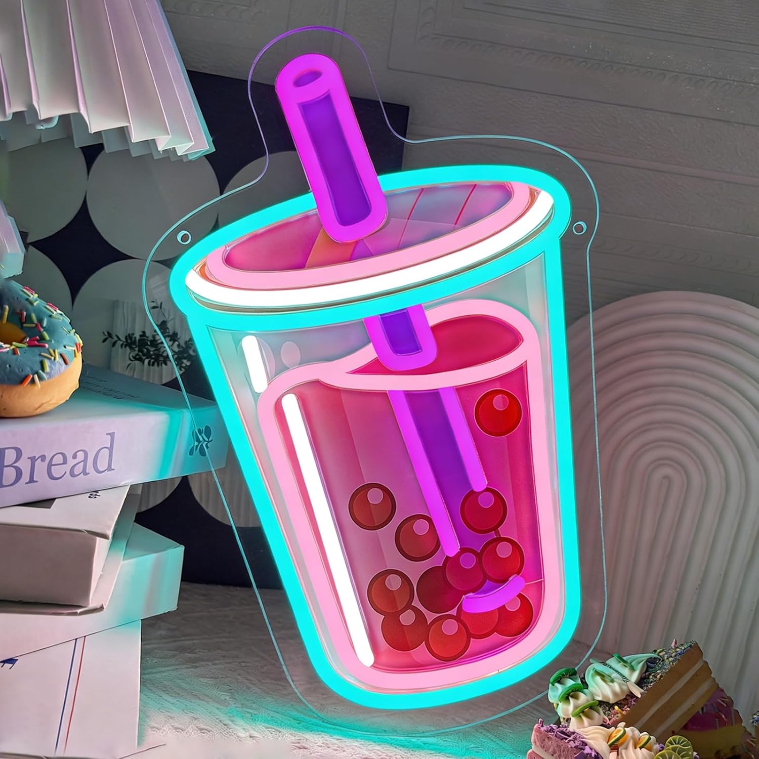 Bubble Tea Neon Sign USB Power - đánh giá và giá Outdoor Lighting Restaurant